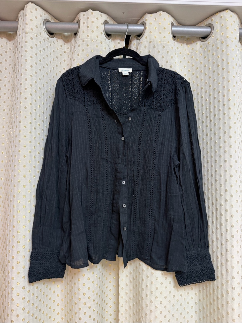 Sundance lace detail button up